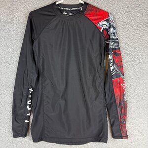 Lafroi Mens LG Compression Rash Guard Long Sleeve BJJ MMA Training Shirt